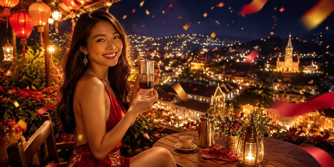 Người chơi Đà Lạt thưởng thức cà phê và trải nghiệm cá cược casino trực tuyến