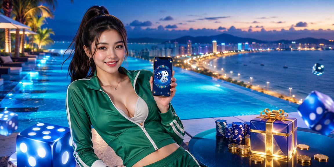 Người chơi theo dõi kèo tài xỉu trên bãi biển Đà Nẵng buổi chiều