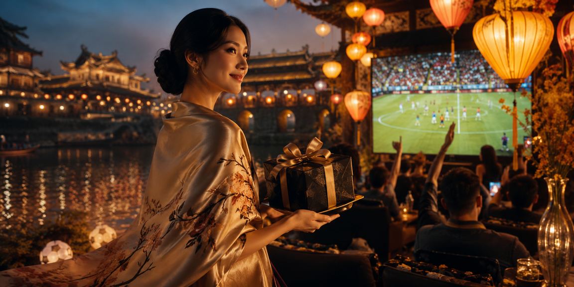 Theo dõi kèo bóng đá bên đèn lồng Hội An vào buổi tối