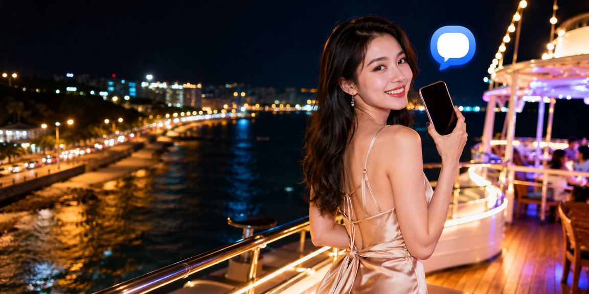 Người dùng chơi casino trên điện thoại tại bãi biển Phan Thiết buổi chiều