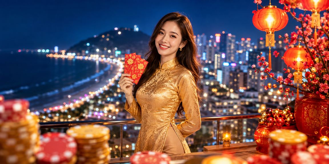 Người dùng theo dõi live casino trong trang phục áo dài tại Vũng Tàu
